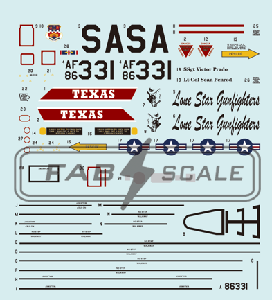 FabScale Studio FD72032 1:72 F-16CM Block30 86-0331 149th FW SEA Camo San Antonio Lackland AFB 2021