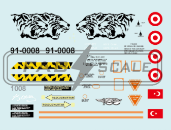FabScale Studio FD72039 1:72 F-16C Block 50 91-0008 Turkey Air Force 192nd Filo Balikesir AB 2024