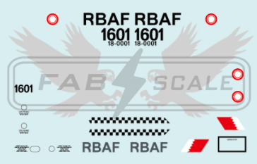 FabScale Studio FD72040 1:72 F-16V Block 70 18-0001 Royal Bahrain Air Force 192nd Filo Isa AB 2024