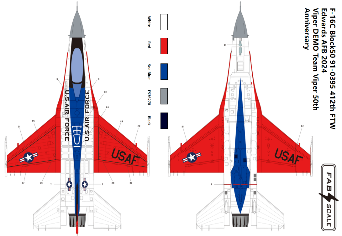 FabScale Studio FD72041 1:72 F-16C Block 50 91-0395 412th FTW Edwards AFB 2024