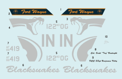 FabScale Studio FD72057 1:72 Lockheed-Martin F-16C Block 40 122nd FW Fort Wayne ANGB IN 2025