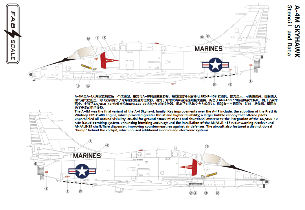 FabScale Studio FD72087 1:72 Douglas A-4M Skyhawk VMA-311 Tomcats