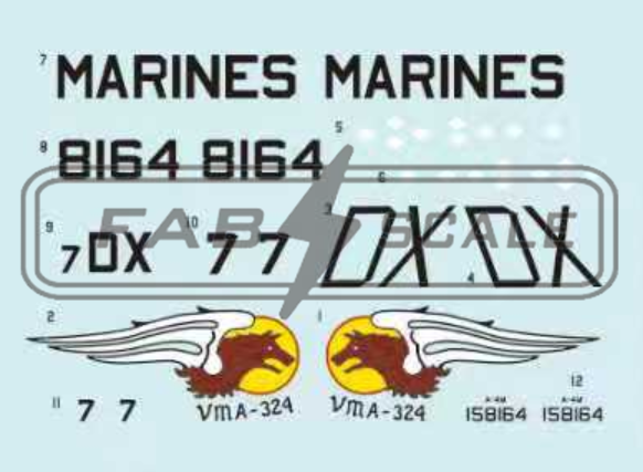 FabScale Studio FD72089 1:72 Douglas A-4M Slyhawk VMA-324 Vagabonds MCAS Yuma 1971'