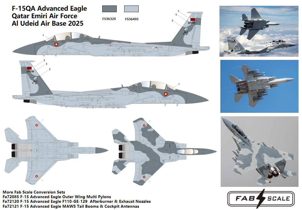 FabScale Studio FD72097 1:72 McDonnell F-15QA Advanced Eagle
