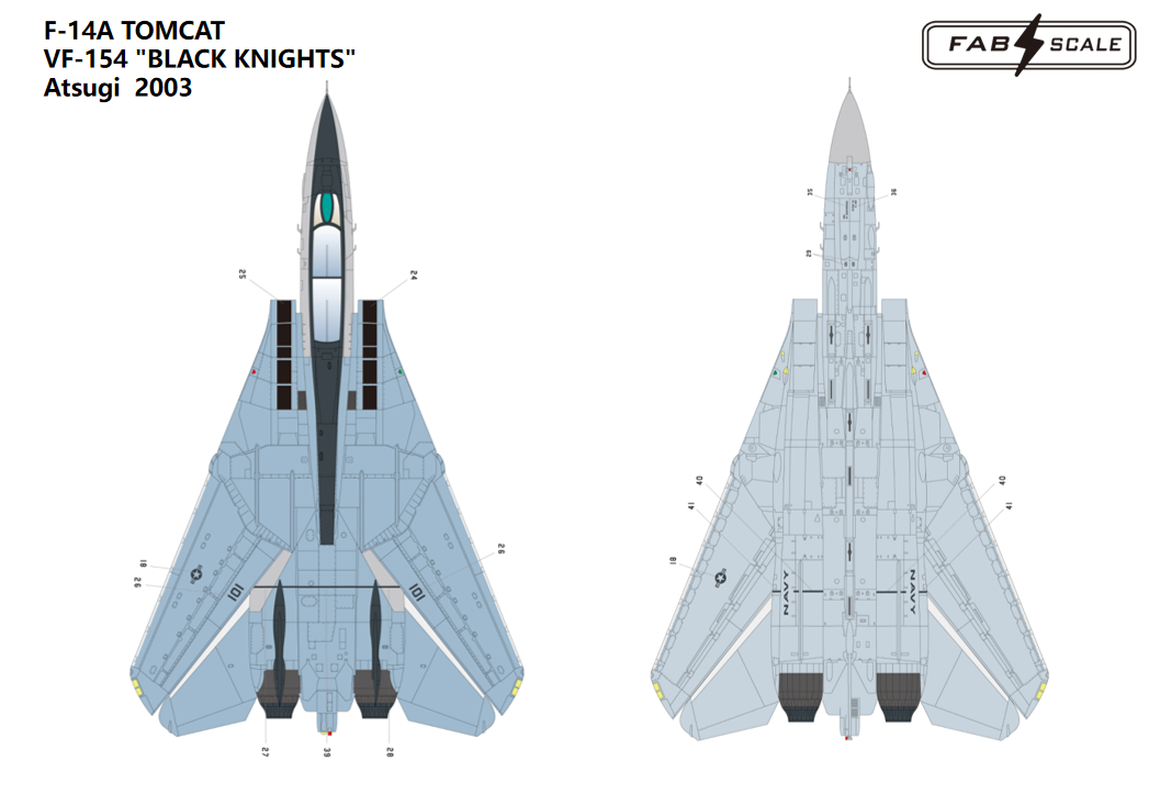 FabScale Studio FD72106 1:72 Grumman F-14A TOMCAT VF-154 'BLACK KNIGHTS'