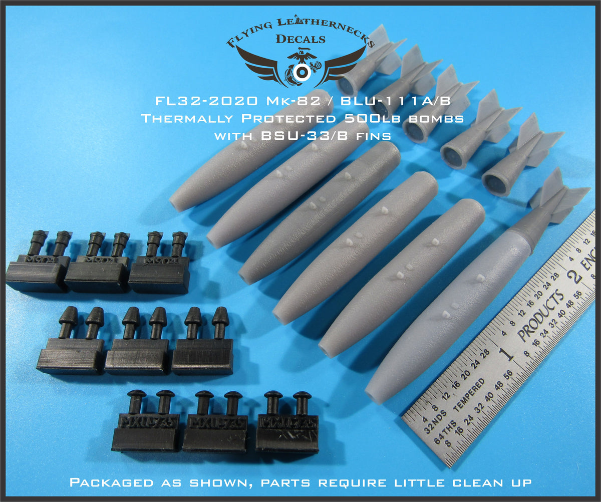 Flying Leathernecks FL32-2020 1:32 Mk-82 / BLU-111 500lb bomb with BSU-33 fin
