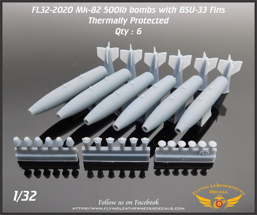 Flying Leathernecks FL32-2020 1:32 Mk-82 / BLU-111 500lb bomb with BSU-33 fin