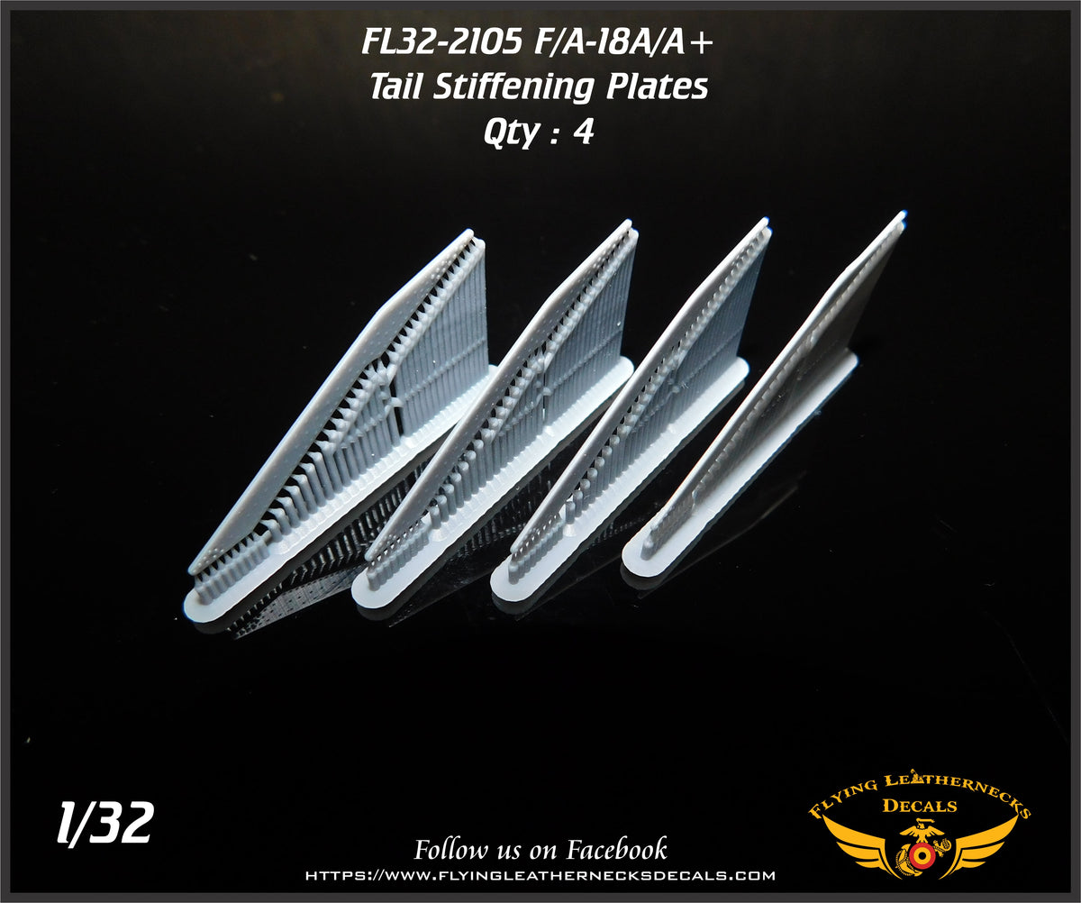 Flying Leathernecks FL32-2105 1:32 Boeing F/A-18A/A+ Tail Stiffening Plates