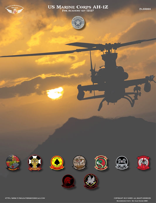 Flying Leathernecks FL35001 1:35 Marine Skid Kid Zulus for the Academy AH-1Z Shark Mouth