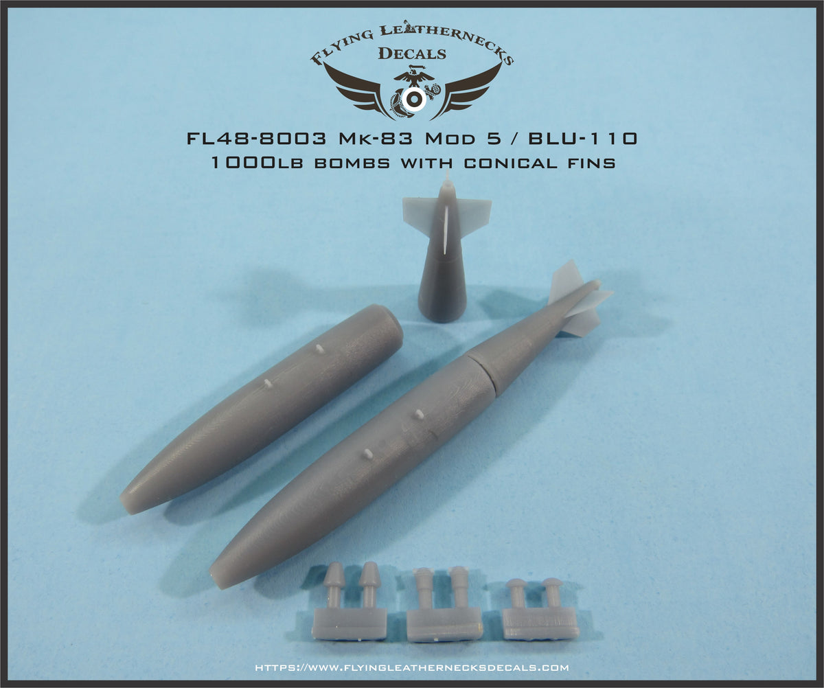 Flying Leathernecks FL48-8003 1:48 Mk-83 1000lb bomb with Conical fin (2)