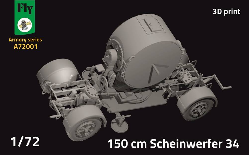 FLY A72001 1:72 150cm Scheinwerfer 34 3D Printed Accessories