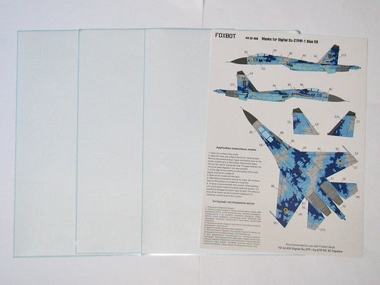 Foxbot Decals FM32006 1:32 Sukhoi Su-27PM-1 Blue 58, Ukrainian Air Forces, digital camouflage (Use & Foxbot Decal)