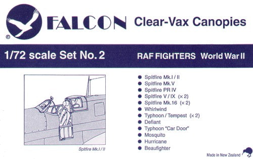 Falcon CV0272 1:72 RAF Fighters WWII part 1 vacform canopies