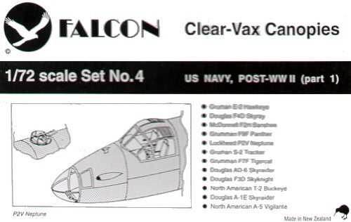 Falcon CV0472 1:72 USN Post WWII part 1 vacform canopies
