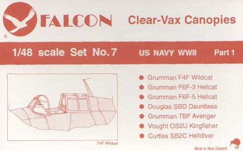 Falcon CV0748 1:48 USN Post WWII part 1 canopies
