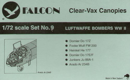 Falcon CV0972 1:72 Luftwaffe Bombers WWII canopies