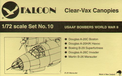 Falcon CV1072 1:72 USAAF Bombers WWII canopies