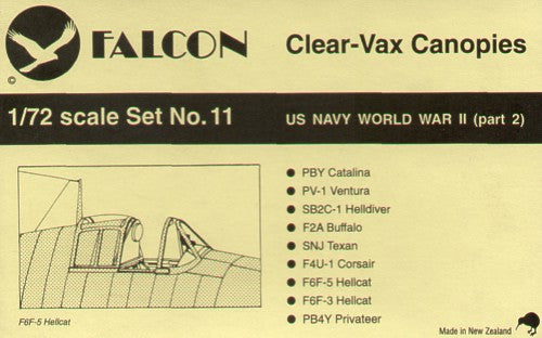 Falcon CV1172 1:72 USN WWII Part 2 canopies
