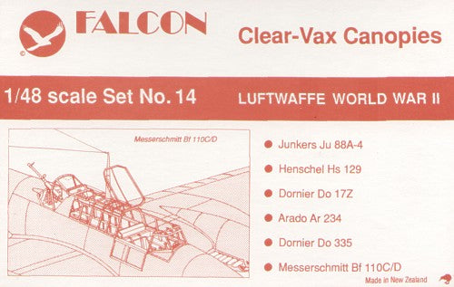 Falcon CV1448 1:48 Luftwaffe WWII canopies