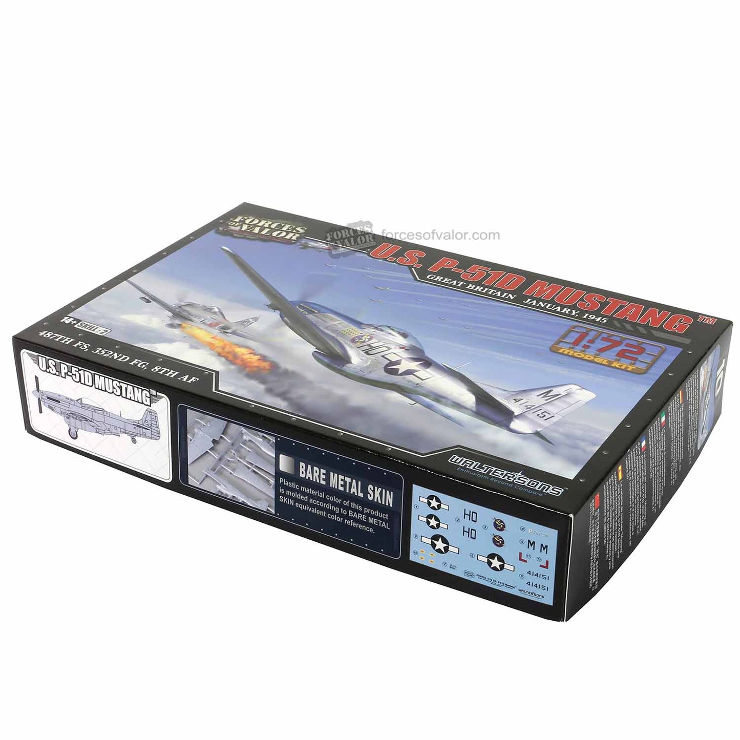 Forces Of Valor 873010A 1:72 North-American P-51D Mustang Great Britain, January, 1945