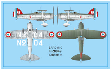 Frrom-Azur FR0049 1:72 Spad 510 7 ÃÂ¨me Escadre