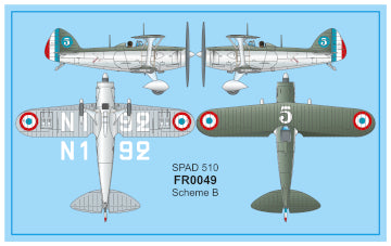 Frrom-Azur FR0049 1:72 Spad 510 7 ÃÂ¨me Escadre