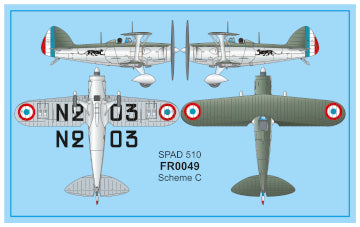 Frrom-Azur FR0049 1:72 Spad 510 7 ÃÂ¨me Escadre