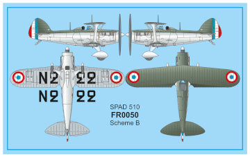 Frrom-Azur FR0050 1:72 Spad 510 at war