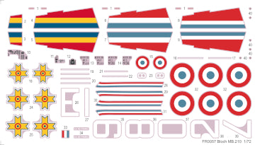 Frrom-Azur FR0057 1:72 Bloch MB.210  Nr 8, escadrila 82, Erculesti, Rumania, June to August 1941.