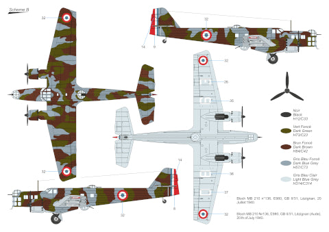Frrom-Azur FR0057 1:72 Bloch MB.210  Nr 8, escadrila 82, Erculesti, Rumania, June to August 1941.