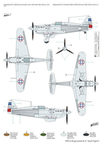 Frrom-Azur FR012 1:72 Rogozarski IK-3 'April Fights'