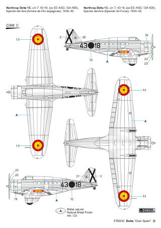 Frrom-Azur FR033 1:72 Northrop Delta 1C US Passenger and Transport Plane 'Over Spain'