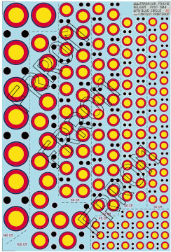 Frrom-Azur FROX15 1:72 Belgian roundels post 1944 (blue circle) A5 size