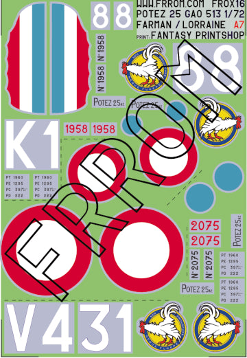 Frrom-Azur OX16 1:72 Potez 25 GAO 512