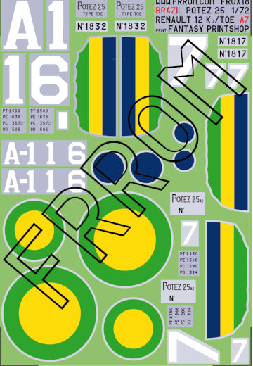 Frrom-Azur OX18 1:72 Brazil Potez 25 T.O.E or Renault 12 Kd