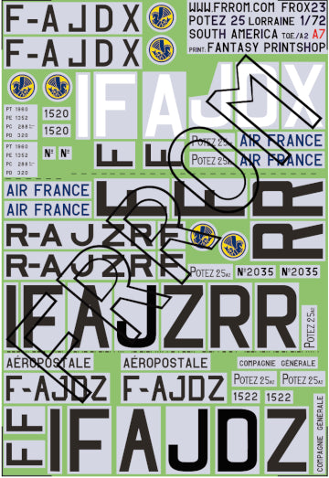 Frrom-Azur OX23 1:72 Potez 25 South America