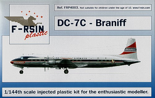 F-rsin Plastic P4003 1:144 Douglas DC-7C Decals Braniff