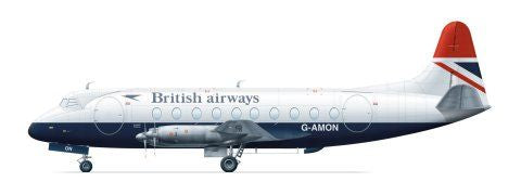 F-rsin Plastic P4050 1:144 Vickers Viscount 700 - British Airways