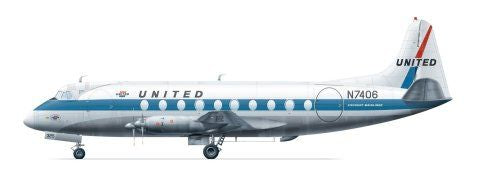 F-rsin Plastic P4051 1:144 Vickers Viscount 700 - United
