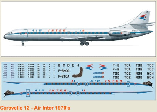 F-rsin Plastic P4069 1:144 Caravelle 12 - Air Inter 70's