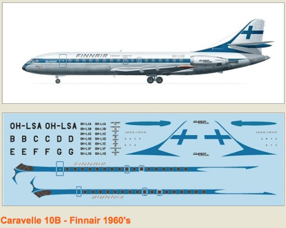 F-rsin Plastic P4074 1:144 Caravelle 10B - Finnair 60