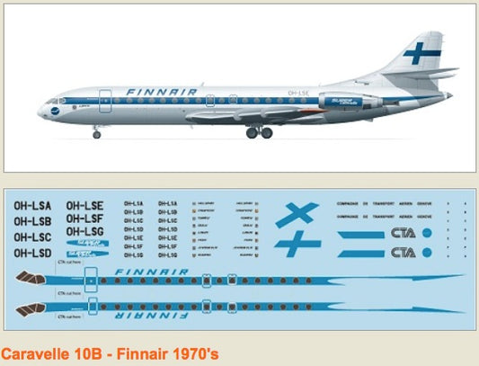 F-rsin Plastic P4075 1:144 Caravelle 10B - Finnair 70's
