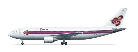 F-rsin Plastic P4078 1:144 Airbus A300-600 - Thai