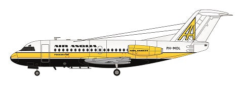 F-rsin Plastic P4088 1:144 Fokker F-28-1000 - Air Anglia
