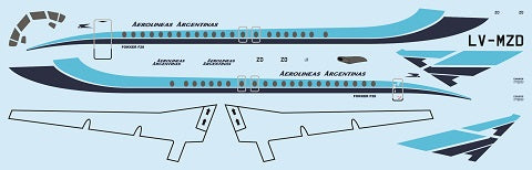 F-rsin Plastic P4091 1:144 Fokker F-28-4000 - Aerolineas Argentinas