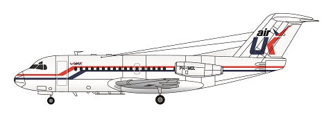 F-rsin Plastic P4092 1:144 Fokker F-28-1000 - Air UK