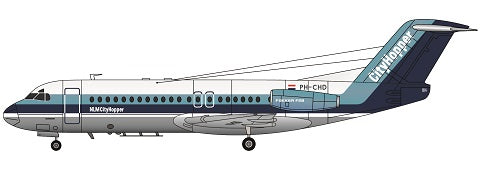 F-rsin Plastic P4093 1:144 Fokker F-28-4000 - NLM CityHopper