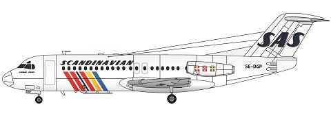 F-rsin Plastic P4095 1:144 Fokker F-28-4000 - SAS