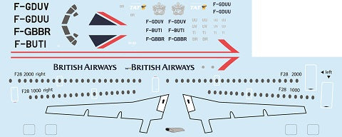 F-rsin Plastic P4099 1:144 Fokker F-28-2000 - British Airways/TAT