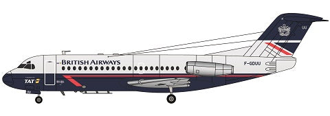 F-rsin Plastic P4099 1:144 Fokker F-28-2000 - British Airways/TAT